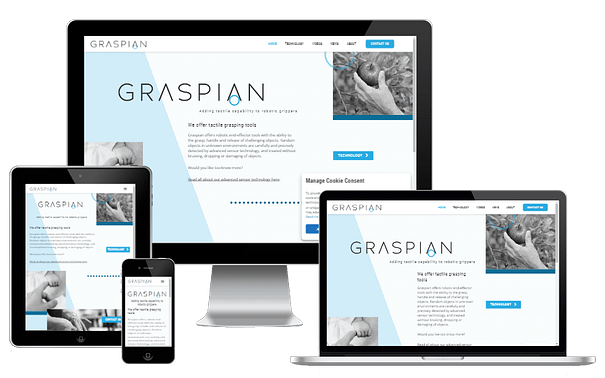 Ny Hjemmeside Graspian Startup Robot WordPress