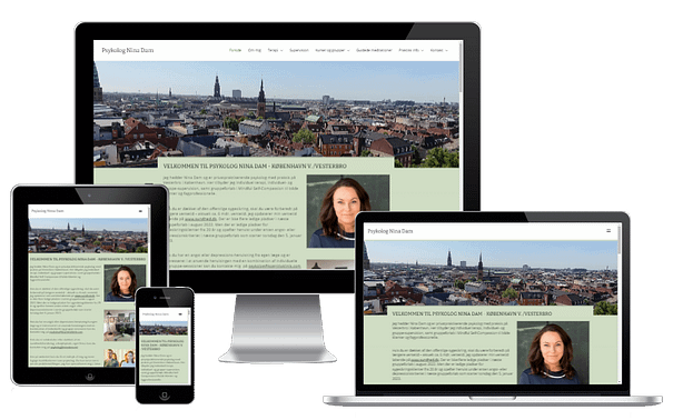Ny Hjemmeside Psykolog Nina Dam WordPress