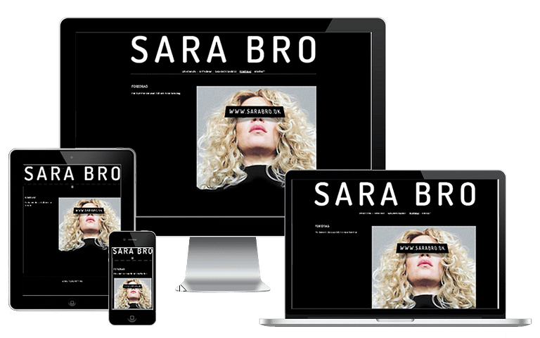 Ny Hjemmeside Radio TV vært Sara Bro WordPress 1