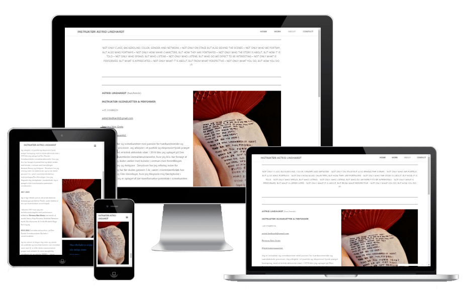 Ny Hjemmeside Instruktoer Scenekunstner Astrid Lindhardt Wordpress