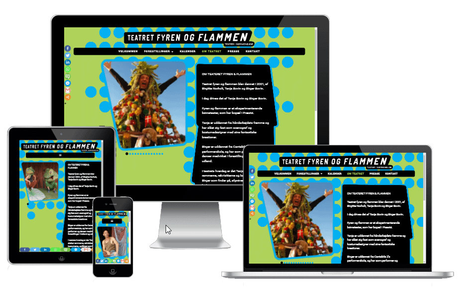 Ny Hjemmeside Wordpress Boerneteater Fyrenogflammen 0