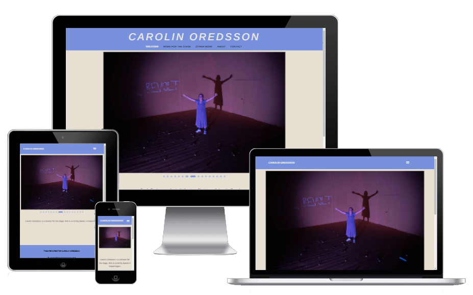 Ny Hjemmeside WordPress Teaterinstruktoer Carolin Oredsson 5