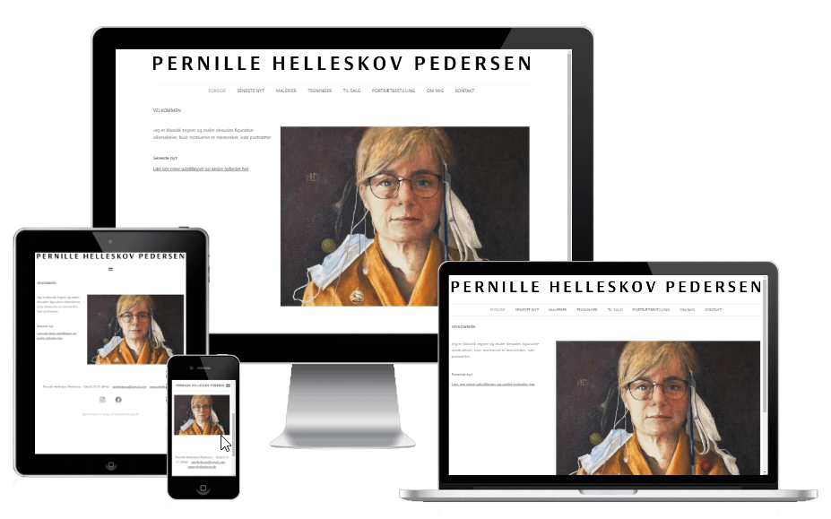 Ny hjemmeside til maler Pernille Helleskov - WordPress