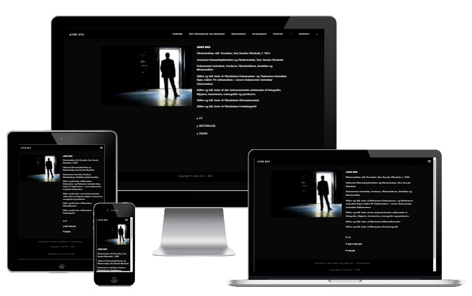 Ny Hjemmeside Filminstruktoer Arne Bro Wordpress Design 02