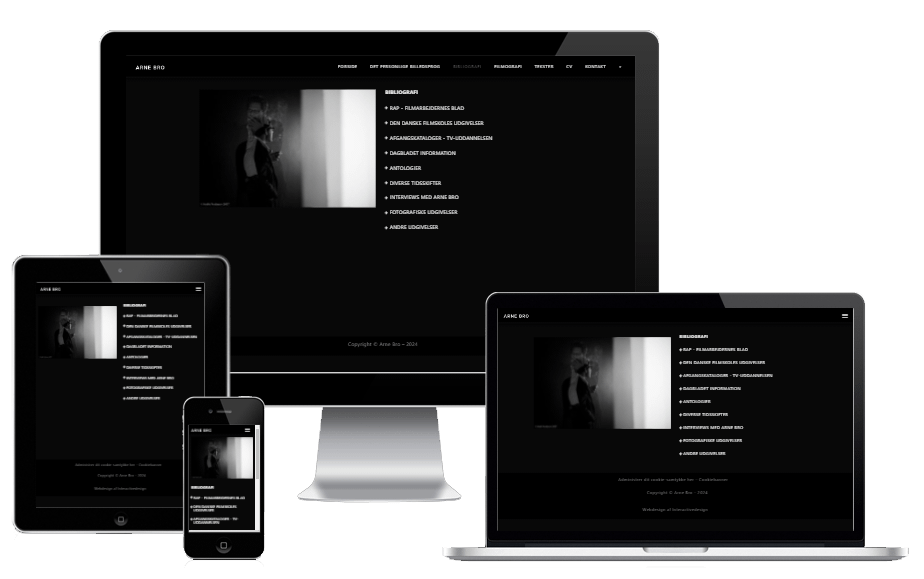 Ny Hjemmeside Filminstruktoer Arne Bro Wordpress Design 04