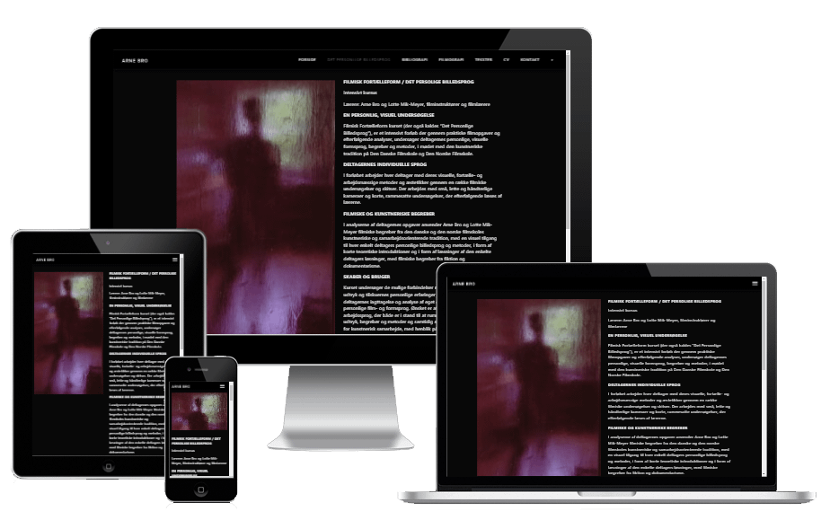 Ny Hjemmeside Filminstruktoer Arne Bro Wordpress Design 05